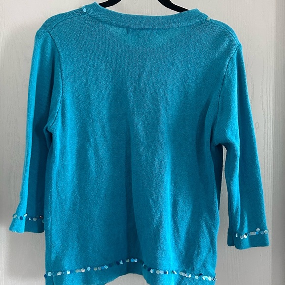 Arriviste | Turquoise Cardigan Sweater | Size Medium - Picture 6 of 6